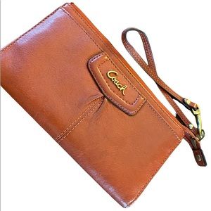 COACH wristlet orange